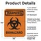 Signmission Biohazard With Symbol OSHA Warning Sign, Plastic, 10in W x 14in L, 2PK OS-2PACK-WS-P-1014-V-12989 - alternate 6